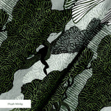 Twilight Grove in Moss — twilight grove print, in sage green and slate blue over a misty ground