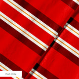 Offset Stripes in Firecracker — offset stripes print, in bright red and crimson separated by crisp white on charcoal