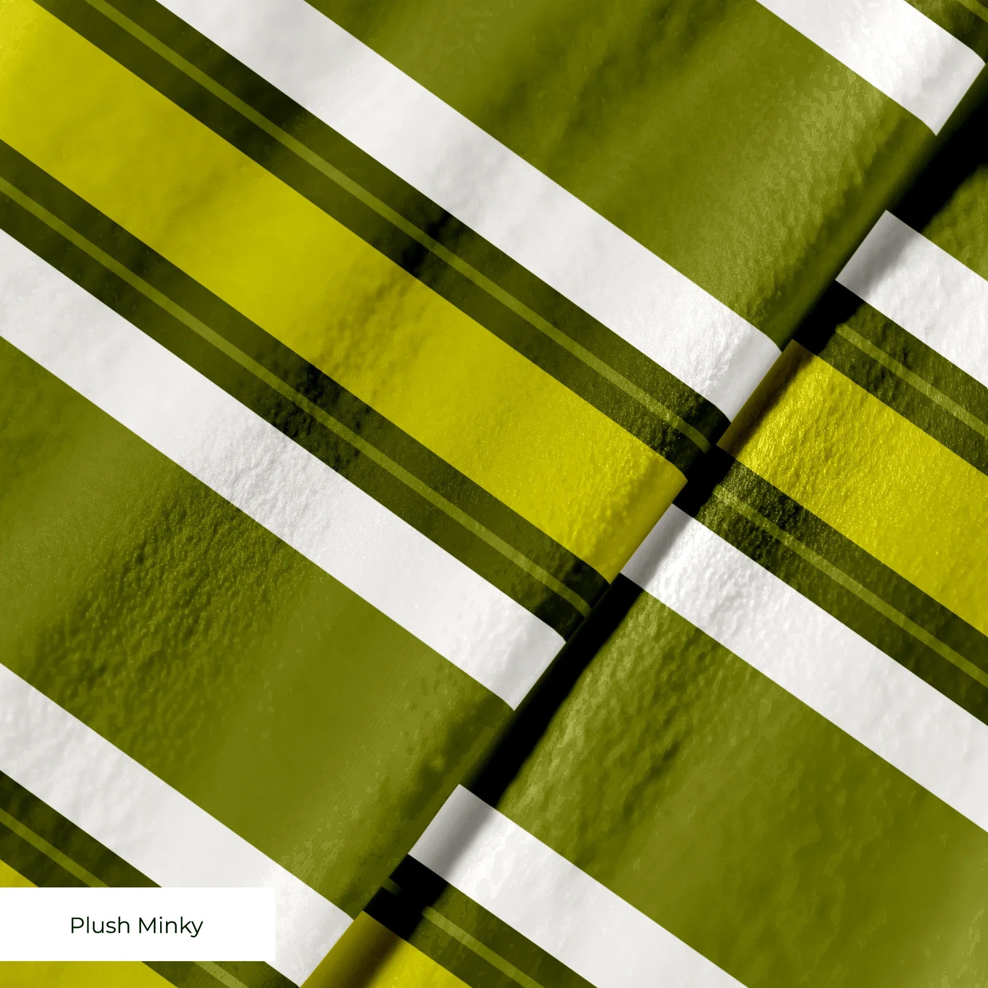 Offset Stripes, Avocado Fabric