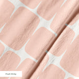 Atomic Bricks in Petal — atomic bricks print, in soft blush pink with a white grid