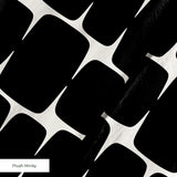 Atomic Bricks in Onyx — atomic bricks print, in dense onyx black with a white grid