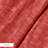 Interlock in Dusty Rose — interlock print, in brick coral over dusty red