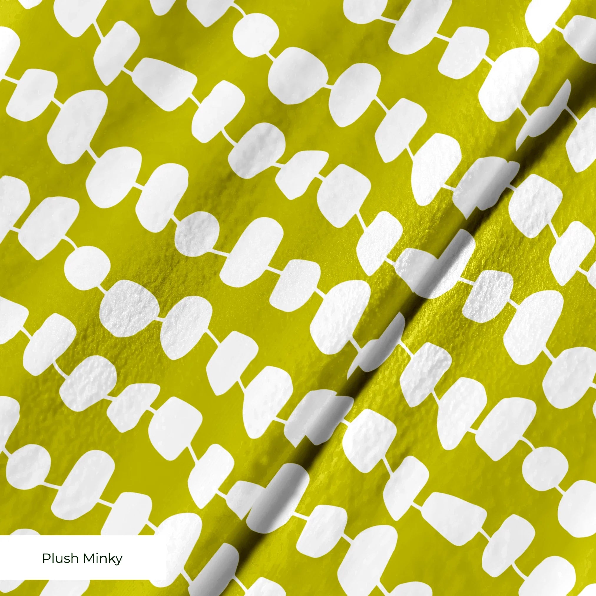 Atomic Stack in Avocado — atomic stack print, in cream forms on a bright avocado chartreuse ground