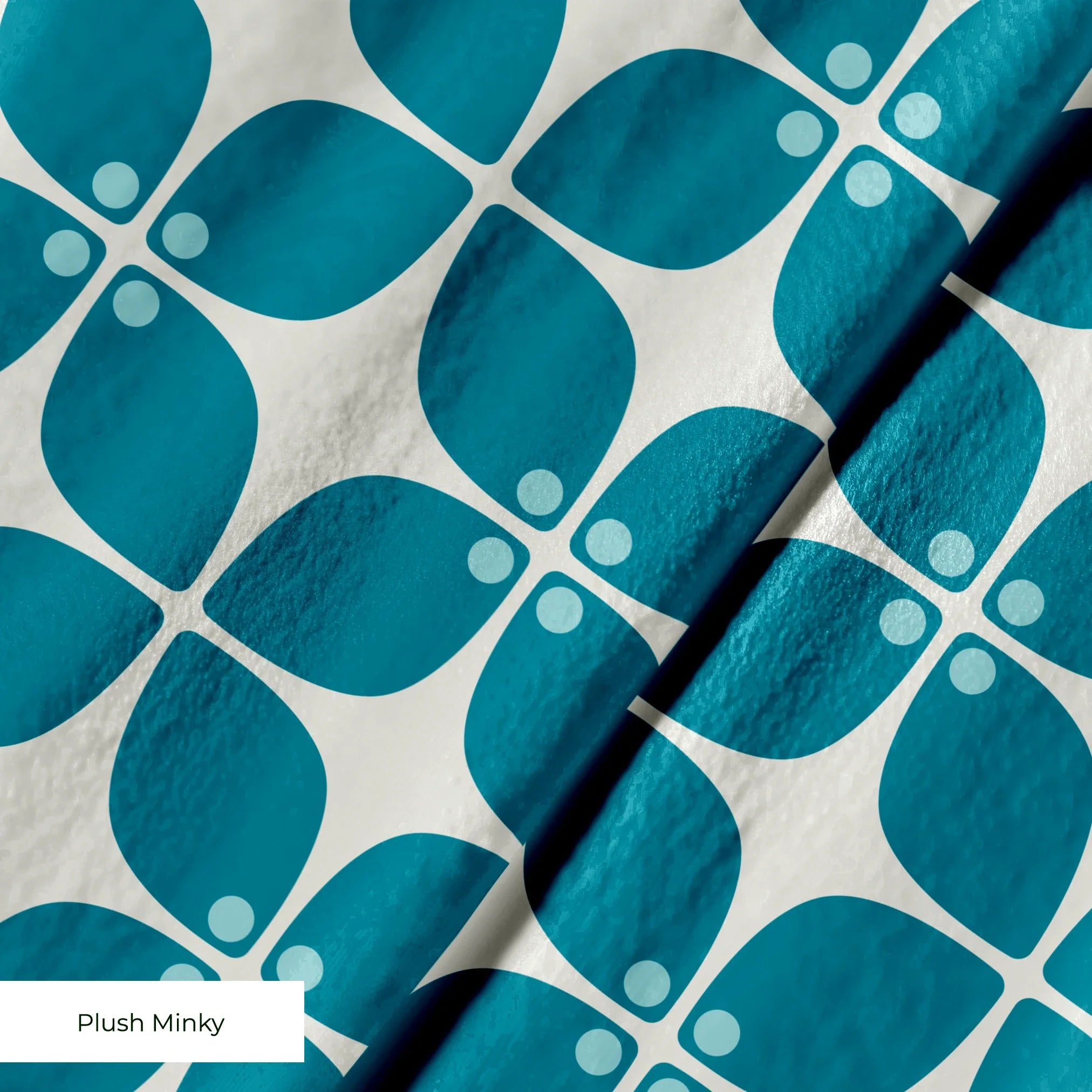 Square Mod in Pacific — square mod print, in saturated petrol teal on bone
