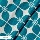 Square Mod in Pacific — square mod print, in saturated petrol teal on bone