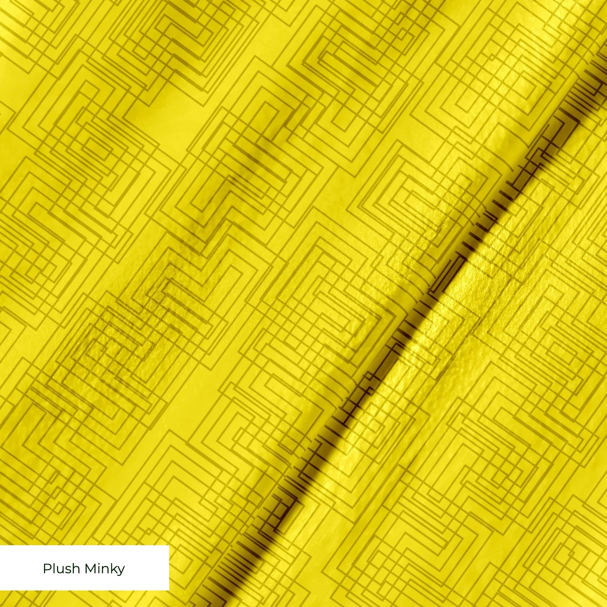 Interlock in Mustard — interlock print, in saturated mustard yellow