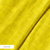 Interlock in Mustard — interlock print, in saturated mustard yellow