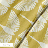 Egret of Joy in Oro Domino — egret of joy print, in antique gold on bone, a lighter domino colorway