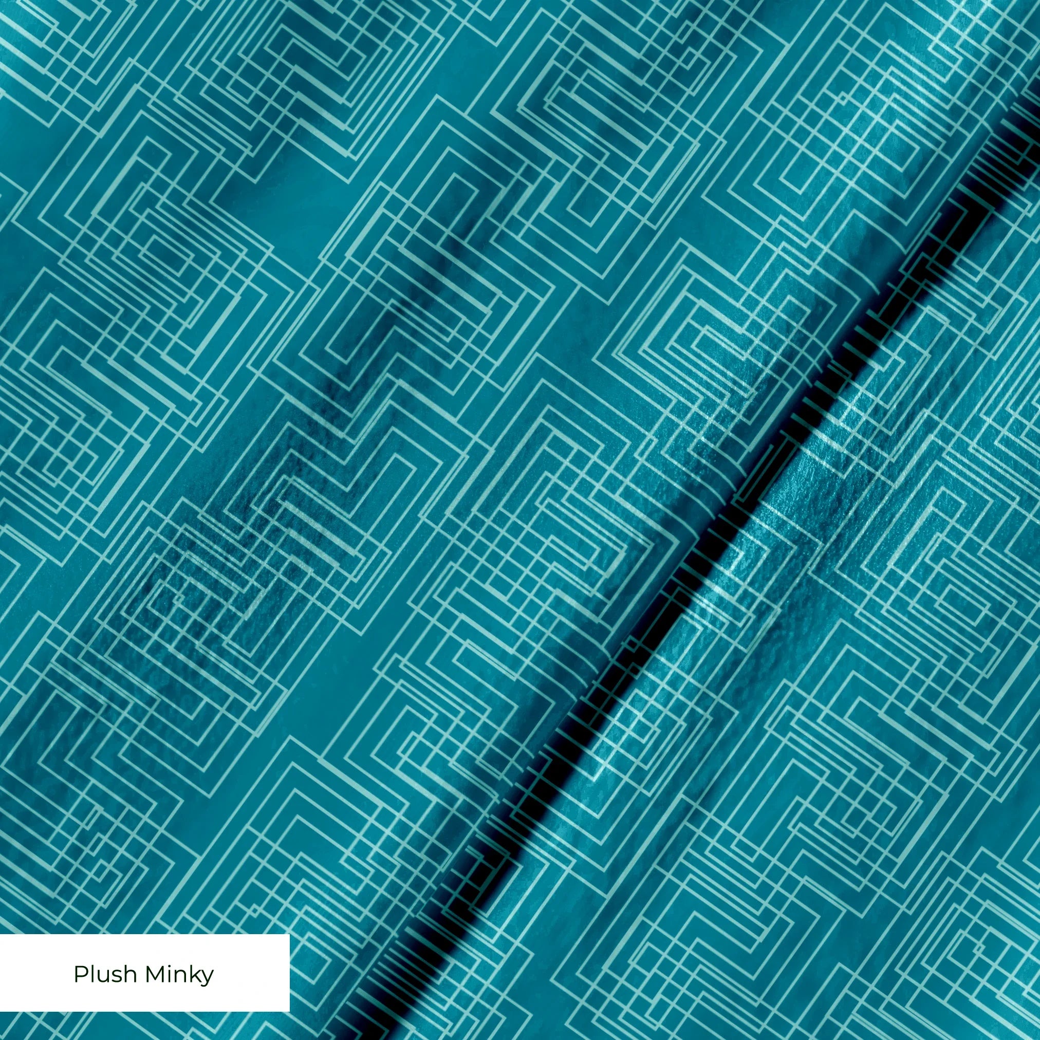 Interlock in Teal — interlock print, in deep petrol teal