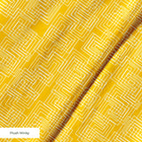 Interlock in Saffron — interlock print, in warm saffron gold