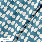 Atomic Stack in Slate — atomic stack print, in white forms on a dusty slate blue ground