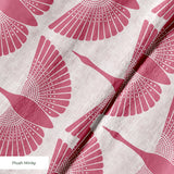 Egret of Joy in Dusty Rose — egret of joy print, in dusty rose and berry pink on a soft blush ground