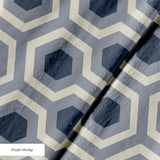 Hexacore in NYC — hexacore print, in cool silver grey and graphite on a charcoal ground