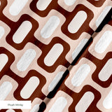 Mod Waves in Amalfi Coast — mod waves print, in warm rust and chocolate brown on cream