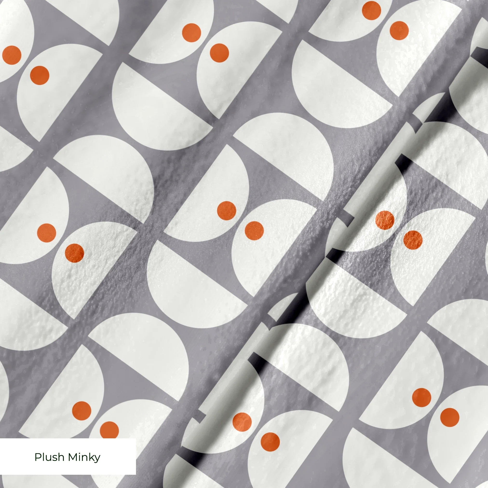 Geometric Martini Mod in Cherry — geometric martini mod print, in cool grey and white with a cherry red center