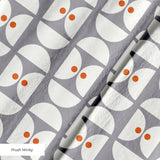 Geometric Martini Mod in Cherry — geometric martini mod print, in cool grey and white with a cherry red center