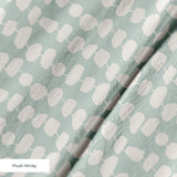 Atomic Stack in Mint — atomic stack print, in white forms on a soft sage mint ground