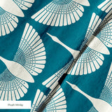 Egret of Joy, Teal Fabric