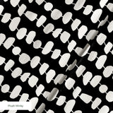 Atomic Stack in Ebony — atomic stack print, in white forms on a dense black ground