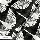 Egret of Joy in Ivory — egret of joy print, in charcoal and black on warm ivory