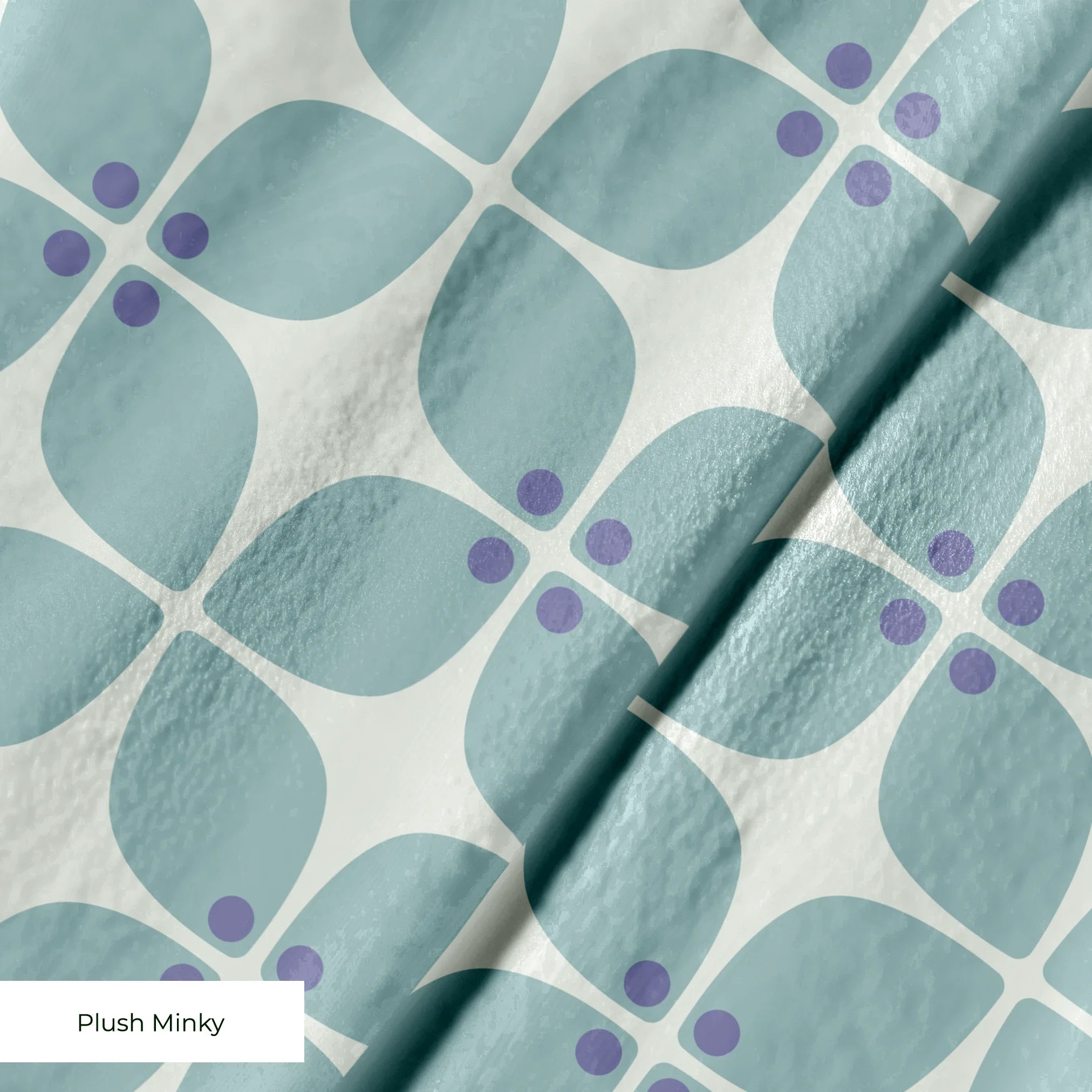 Square Mod in Mint — square mod print, in soft eucalyptus mint on chalk white