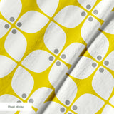 Square Mod in Yellow — square mod print, in chrome yellow with a pale center on bright white