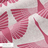 Egret of Joy in Dusty Rose — egret of joy print, in dusty rose and berry pink on a soft blush ground