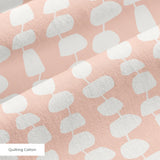Atomic Stack in Petal — atomic stack print, in white forms on a soft blush pink ground