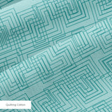 Interlock in Lagoon — interlock print, in clear tonal lagoon aqua