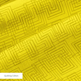 Interlock in Mustard — interlock print, in saturated mustard yellow