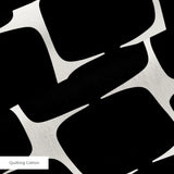 Atomic Bricks in Onyx — atomic bricks print, in dense onyx black with a white grid