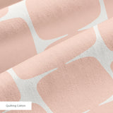 Atomic Bricks in Petal — atomic bricks print, in soft blush pink with a white grid