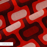 Mod Waves in Mojave — mod waves print, in brick red and rust, tonal and warm