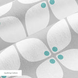 Square Mod in Mist — square mod print, in palest dove grey on white, barely there
