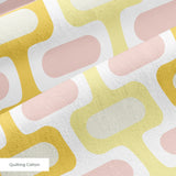 Mod Waves in Palm Springs — mod waves print, in buttery yellow and soft pink on cream