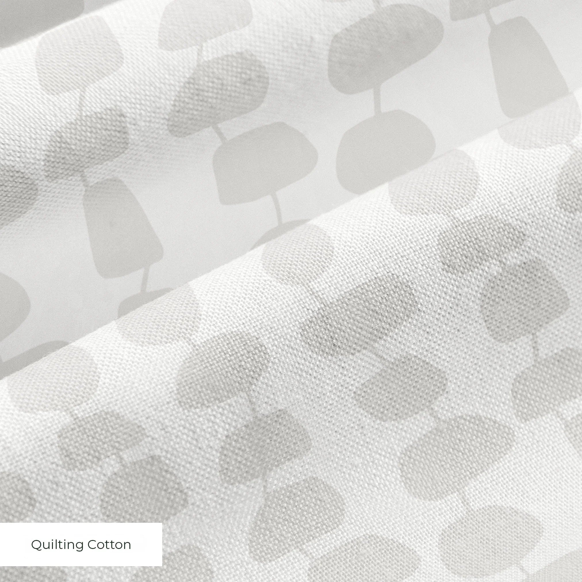 Atomic Stack in Marshmellow — atomic stack print, in white forms on the palest marshmallow grey, tonal and quiet