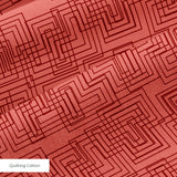 Interlock in Dusty Rose — interlock print, in brick coral over dusty red