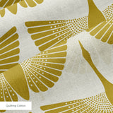 Egret of Joy in Oro — egret of joy print, in warm antique gold on bone