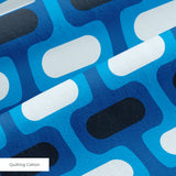 Mod Waves in La Jolla — mod waves print, in vivid cobalt blue pods on a deep navy ground
