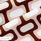 Mod Waves in Amalfi Coast — mod waves print, in warm rust and chocolate brown on cream