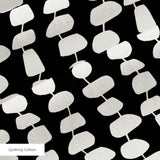 Atomic Stack in Ebony — atomic stack print, in white forms on a dense black ground