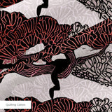 Twilight Grove in Dawn — twilight grove print, in blush pink and mauve with soft grey branches