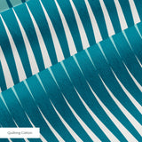 Parallax in Laguna — parallax print, in turquoise and teal shading to white