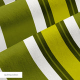 Offset in Avocado — offset print, in avocado and olive with a chartreuse band