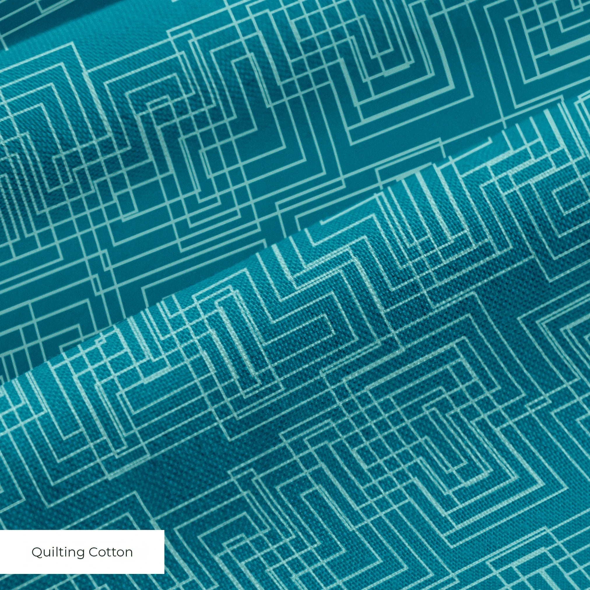 Interlock in Teal — interlock print, in deep petrol teal