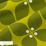 Square Mod in Avocado — square mod print, in tone-on-tone avocado and olive green