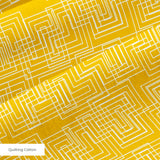 Interlock in Saffron — interlock print, in warm saffron gold