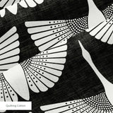 Egret of Joy in Ivory — egret of joy print, in charcoal and black on warm ivory