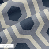 Hexacore in NYC — hexacore print, in cool silver grey and graphite on a charcoal ground