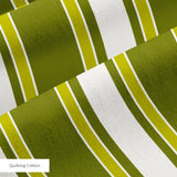 Mod Stripes in Avocado — mod stripes print, in avocado and olive with a chartreuse edge on ivory